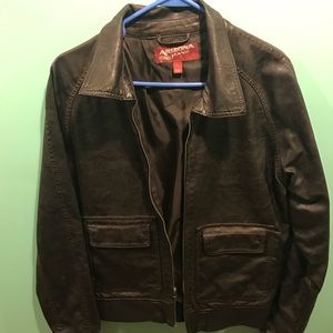 Faux Leather Light Coat